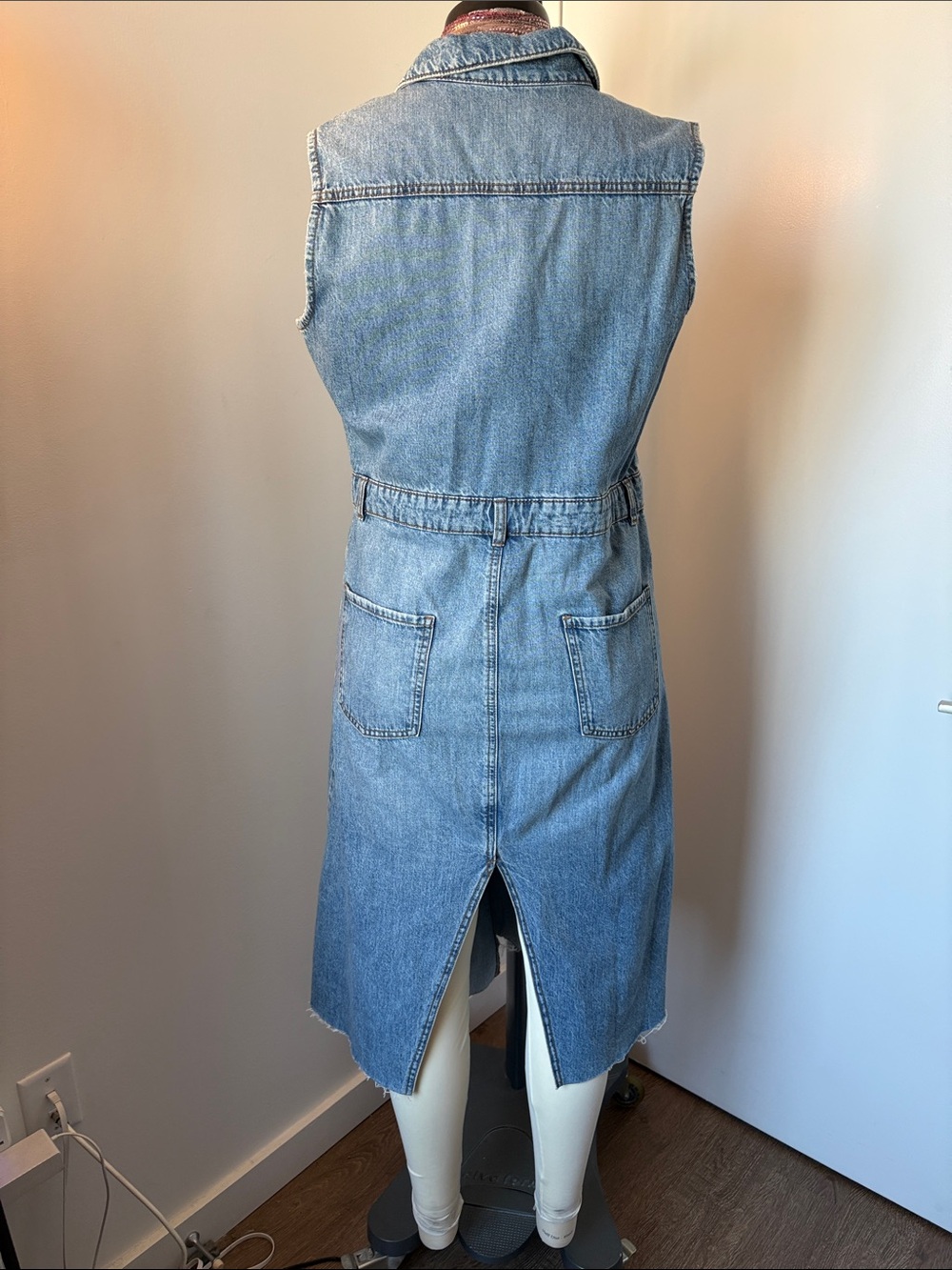 Zara Blue Denim Midi Dress - Picture 9 of 12